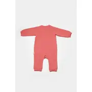 Salopeta cu fermoar, Two thread, BabyCosy, 100% bumbac organic, Rose (Marime: 12-18 Luni) JEMBC-CSY8030-12