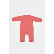 Salopeta cu fermoar, Two thread, BabyCosy, 100% bumbac organic, Rose (Marime: 3-6 Luni) JEMBC-CSY8030-3
