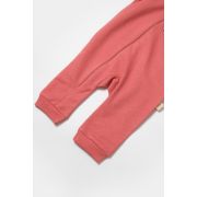 Salopeta cu fermoar, Two thread, BabyCosy, 100% bumbac organic, Rose (Marime: 3-6 Luni) JEMBC-CSY8030-3