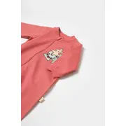 Salopeta cu fermoar, Two thread, BabyCosy, 100% bumbac organic, Rose (Marime: 9-12 luni) JEMBC-CSY8030-9