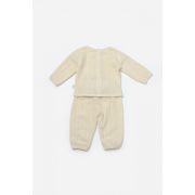 Set bluza si pantaloni, Winter muselin, 100% bumbac - Stone, BabyCosy (Marime: 3-6 Luni) JEMBC-CSYM7015-3