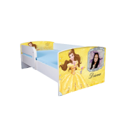 Patut Fete Personalizat Frumoasa Si Bestia Cu Saltea Inclusa Si Sertar 140x70 Cm,  Ptv2806