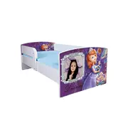 Pat Fetite 2-12 Ani Cu Sofia Intai Cu Nume Si Poza Copil La Comanda, Saltea SafeNest 160x80 Cm, Fara Sertar Ptv2821