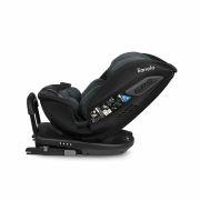 Lionelo - Scaun auto Bastiaan RWF i-Size, Pozitie de somn, Protectie laterala, Rotire 360 grade, 0-36 Kg, Cu Isofix si Centura Top Tether, Conform cu standardul european de securitate ECE R129, Gri BYNLO-BASTIAAN_RWF_ISIZE_GREY_STONE