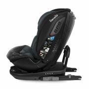 Lionelo - Scaun auto Bastiaan RWF i-Size, Pozitie de somn, Protectie laterala, Rotire 360 grade, 0-36 Kg, Cu Isofix si Centura Top Tether, Conform cu standardul european de securitate ECE R129, Gri BYNLO-BASTIAAN_RWF_ISIZE_GREY_STONE