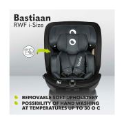 Lionelo - Scaun auto Bastiaan RWF i-Size, Pozitie de somn, Protectie laterala, Rotire 360 grade, 0-36 Kg, Cu Isofix si Centura Top Tether, Conform cu standardul european de securitate ECE R129, Gri BYNLO-BASTIAAN_RWF_ISIZE_GREY_STONE