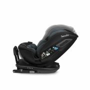 Lionelo - Scaun auto Bastiaan RWF i-Size, Pozitie de somn, Protectie laterala, Rotire 360 grade, 0-36 Kg, Cu Isofix si Centura Top Tether, Conform cu standardul european de securitate ECE R129, Gri BYNLO-BASTIAAN_RWF_ISIZE_GREY_STONE