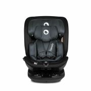 Lionelo - Scaun auto Bastiaan RWF i-Size, Pozitie de somn, Protectie laterala, Rotire 360 grade, 0-36 Kg, Cu Isofix si Centura Top Tether, Conform cu standardul european de securitate ECE R129, Gri BYNLO-BASTIAAN_RWF_ISIZE_GREY_STONE