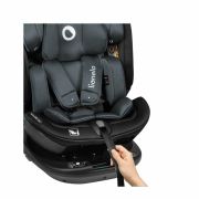 Lionelo - Scaun auto Bastiaan RWF i-Size, Pozitie de somn, Protectie laterala, Rotire 360 grade, 0-36 Kg, Cu Isofix si Centura Top Tether, Conform cu standardul european de securitate ECE R129, Gri BYNLO-BASTIAAN_RWF_ISIZE_GREY_STONE