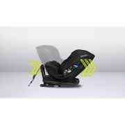 Lionelo - Scaun auto Bastiaan RWF i-Size, Pozitie de somn, Protectie laterala, Rotire 360 grade, 0-36 Kg, Cu Isofix si Centura Top Tether, Conform cu standardul european de securitate ECE R129, Negru BYNLO-BASTIAAN_RWF_ISIZE_BLACK_CARBON