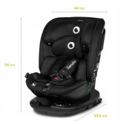 Lionelo - Scaun auto Bastiaan RWF i-Size, Pozitie de somn, Protectie laterala, Rotire 360 grade, 0-36 Kg, Cu Isofix si Centura Top Tether, Conform cu standardul european de securitate ECE R129, Negru BYNLO-BASTIAAN_RWF_ISIZE_BLACK_CARBON