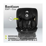 Lionelo - Scaun auto Bastiaan RWF i-Size, Pozitie de somn, Protectie laterala, Rotire 360 grade, 0-36 Kg, Cu Isofix si Centura Top Tether, Conform cu standardul european de securitate ECE R129, Negru BYNLO-BASTIAAN_RWF_ISIZE_BLACK_CARBON