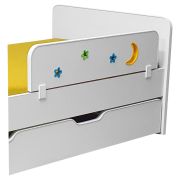 Paravan Protectie Pat Copii Sky-b Cu Decupaje Si Ornamente Colorate - 70 X 18 Cm - Pc-p-par-i-dec-sky-b