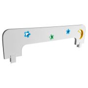 Paravan Protectie Pat Copii Sky-b-u Cu Decupaje Si Ornamente Colorate - 70 X 18 Cm - Pc-p-par-u-dec-sky-b