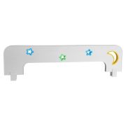 Paravan Protectie Pat Copii Sky-b-u Cu Decupaje Si Ornamente Colorate - 70 X 18 Cm - Pc-p-par-u-dec-sky-b