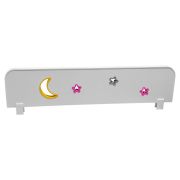 Paravan Protectie Pat Copii Sky-f Cu Decupaje Si Ornamente Colorate - 70 X 18 Cm - Pc-p-par-i-dec-sky-f