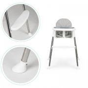 Scaun de masa 2 in 1 cu tapiterie ecotoys hc-135c - alb edeedihc-135cwhite
