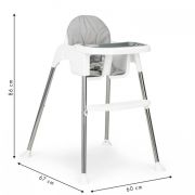 Scaun de masa 2 in 1 cu tapiterie ecotoys hc-135c - alb edeedihc-135cwhite