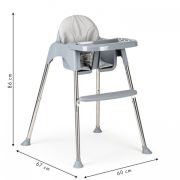 Scaun de masa 2 in 1 cu tapiterie ecotoys hc-135c - gri edeedihc-135cgray