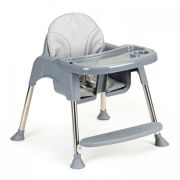 Scaun de masa 2 in 1 cu tapiterie ecotoys hc-135c - gri edeedihc-135cgray