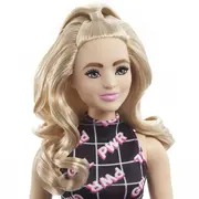 PAPUSA BARBIE FASHIONISTA BLONDA CU BORSETA ROZ VIVMTFBR37_HPF78