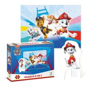 Puzzle 2 in 1 - patrula catelusilor in misiune (60 piese)