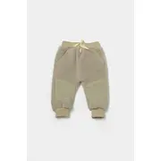 Set bluza cu buzunar si pantaloni Ursulet, Winter muselin, 100% bumbac dublat - Verde, BabyCosy (Marime: 18-24 Luni) JEMBC-CSYM7031-18