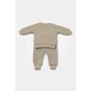 Set bluza cu buzunar si pantaloni Ursulet, Winter muselin, 100% bumbac dublat - Verde, BabyCosy (Marime: 3-6 Luni) JEMBC-CSYM7031-3