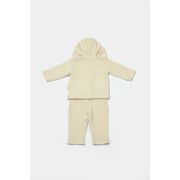 Set bluza cu gluga si pantaloni, Winter muselin, 100% bumbac - Stone, BabyCosy (Marime: 18-24 Luni) JEMBC-CSYM7033-18