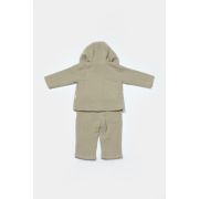 Set bluza cu gluga si pantaloni, Winter muselin, 100% bumbac - Verde, BabyCosy (Marime: 3-6 Luni) JEMBC-CSYM7034-3