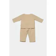 Set bluza cu nasturi si pantaloni , Winter muselin, 100% bumbac - Apricot, BabyCosy (Marime: 6-9 luni) JEMBC-CSYM7020-6