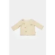 Set bluza cu nasturi si pantaloni , Winter muselin, 100% bumbac - Stone, BabyCosy (Marime: 6-9 luni) JEMBC-CSYM7018-6