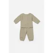Set bluza si pantaloni, Winter muselin, 100% bumbac - Verde, BabyCosy (Marime: 18-24 Luni) JEMBC-CSYM7016-18