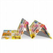 Bocioland - Covoras de joaca Happy Day, Pliabil, Protectie impotriva loviturilor, Dimensiune mare, 200 x 150 cm, Cu Imprimeu pe ambele parti, Potrivit pentru utlizare atat in interior, cat si in exterior BYNBL123