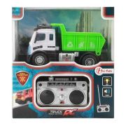 Camion gunoi cu telecomanda, lumini si sunete 13cm Toi-Toys TT25008ZG BBJTT25008ZG_Verde