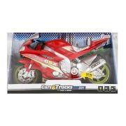 Motocicleta de Curse cu Lumini si Sunete 30 cm Toi-Toys TT29210Z BBJTT29210Z_Rosu
