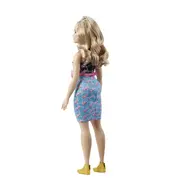 PAPUSA BARBIE FASHIONISTA BLONDA CU BORSETA ROZ VIVMTFBR37_HPF78