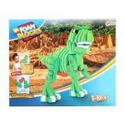 Puzzle 3D Spuma Dino T-Rex 104 piese Toi-Toys TT43542A BBJTT43542A_Verde