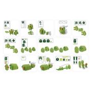 Puzzle 3D Spuma Dino Triceraptos 63 piese Toi-Toys TT43544A BBJTT43544A_Verde