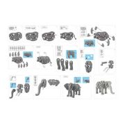 Puzzle 3D Spuma Elefant 75 piese Toi-Toys TT43545A BBJTT43545A_Gri