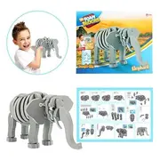Puzzle 3D Spuma Elefant 75 piese Toi-Toys TT43545A BBJTT43545A_Gri