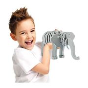 Puzzle 3D Spuma Elefant 75 piese Toi-Toys TT43545A BBJTT43545A_Gri