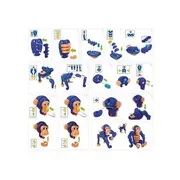 Puzzle 3D Spuma Maimutica 52 piese Toi-Toys TT43543A BBJTT43543A_Albastru