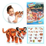 Puzzle 3D Spuma Tigru 121 piese Toi-Toys TT43546A BBJTT43546A_Portocaliu