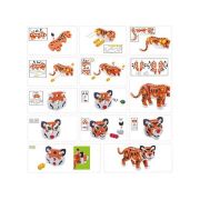 Puzzle 3D Spuma Tigru 121 piese Toi-Toys TT43546A BBJTT43546A_Portocaliu