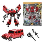 Robot Transformabil in Masina SUV Roboforces 20 cm Toi-Toys TT30087Z BBJTT30087Z_Rosu