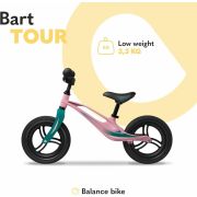 Lionelo - Bicicleta usoara Bart Tour, Fara pedale, Cu cadru din magneziu, Cu ghidon si sa reglabile, Greutate 3.8 Kg, 12 inch, Conform cu standardul european de securitate EN71, Pink Bubblegum BYNLOE-BART_TOUR_PINK_BUBBLEGUM