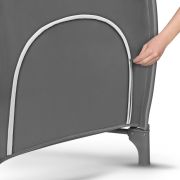 Lionelo - Patut pliant cu doua nivele Sven Plus, 120x60 cm, arcada jucarii, masuta de infasat, vibratii, melodii, conform cu standardele europeane de securitate EN716 si EN12221, Grey BYNLO-SVEN_PLUS_GREY_CONCRETE