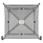 Lionelo - Tarc de joaca, Pliabil, Include covor educational incorporat cu 4 jucarii Velcro si geanta de transport, Cu roti si inchidere laterala, Saltea din spuma, 100x100 cm, Verde BYNLO-MILLE_GREY_GREEN