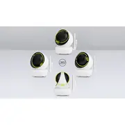 Lionelo - Videofon Babyline 8.3, Cu termometru, Cu melodii, Comunicare in 2 sensuri, Rotire 360 grade, Alb BYNLOC-BABYLINE_8.3_WHITE